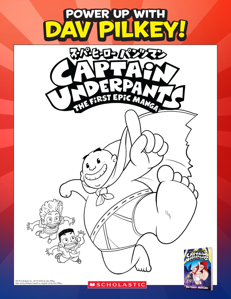 The captain underpants, first epic manga coloring sheet The captain underpants, first epic manga coloring sheet