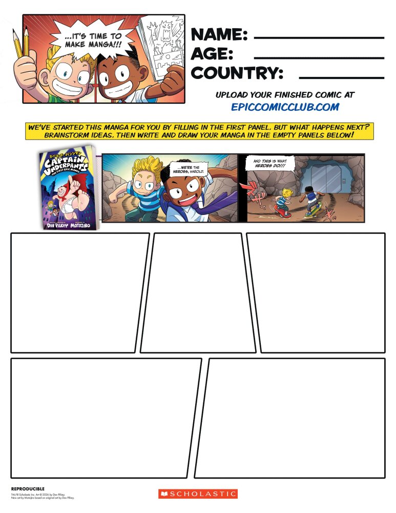 The captain underpants manga story starter The captain underpants manga story starter